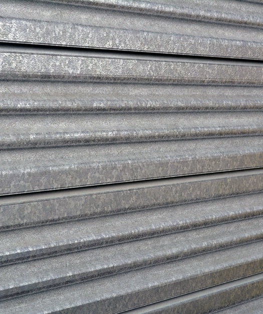Galvanized Corrugated Metal Textured Slatwall