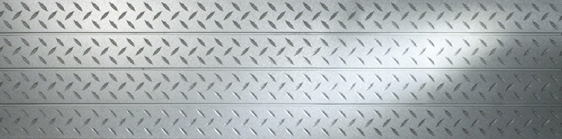 Silver Diamond Plate Textured Slatwall Panel