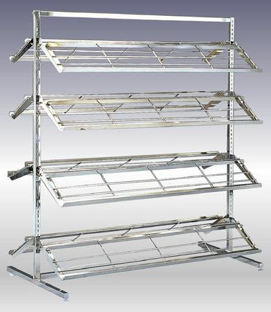 Shoe Display Rack - Freestanding 8 shelf rack for shoes